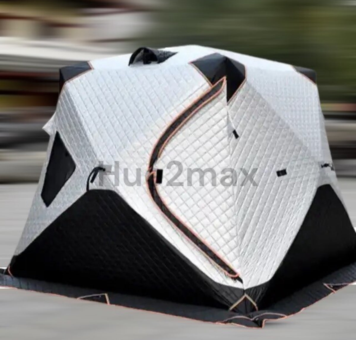 Insulated Pop-Up Fishing Tent with Mesh Windows