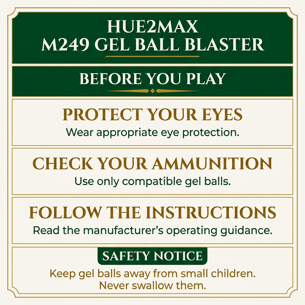 M249 Gel Ball Blaster with Manual and Automatic Modes