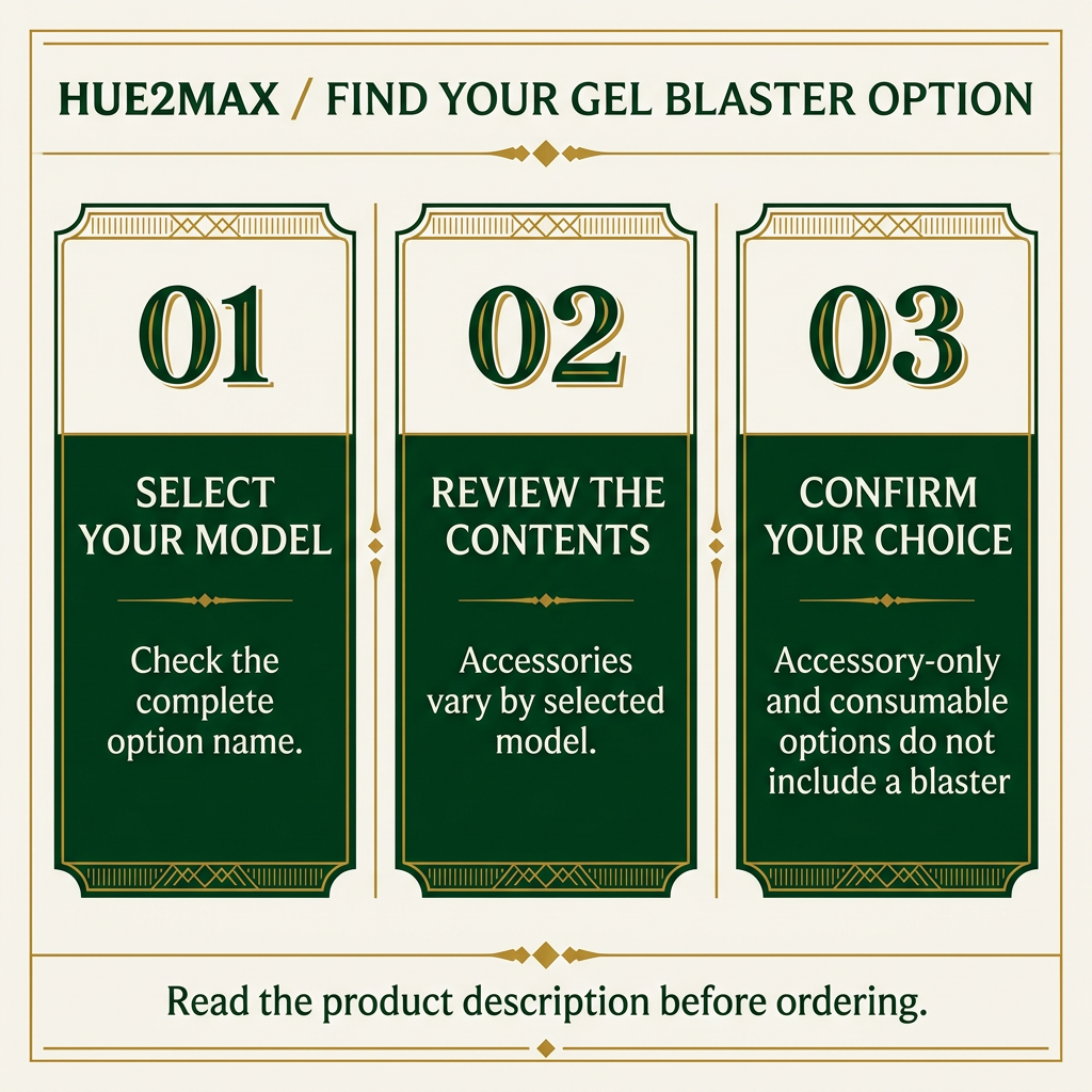Gel Ball Blasters with Model-Specific Accessory Sets
