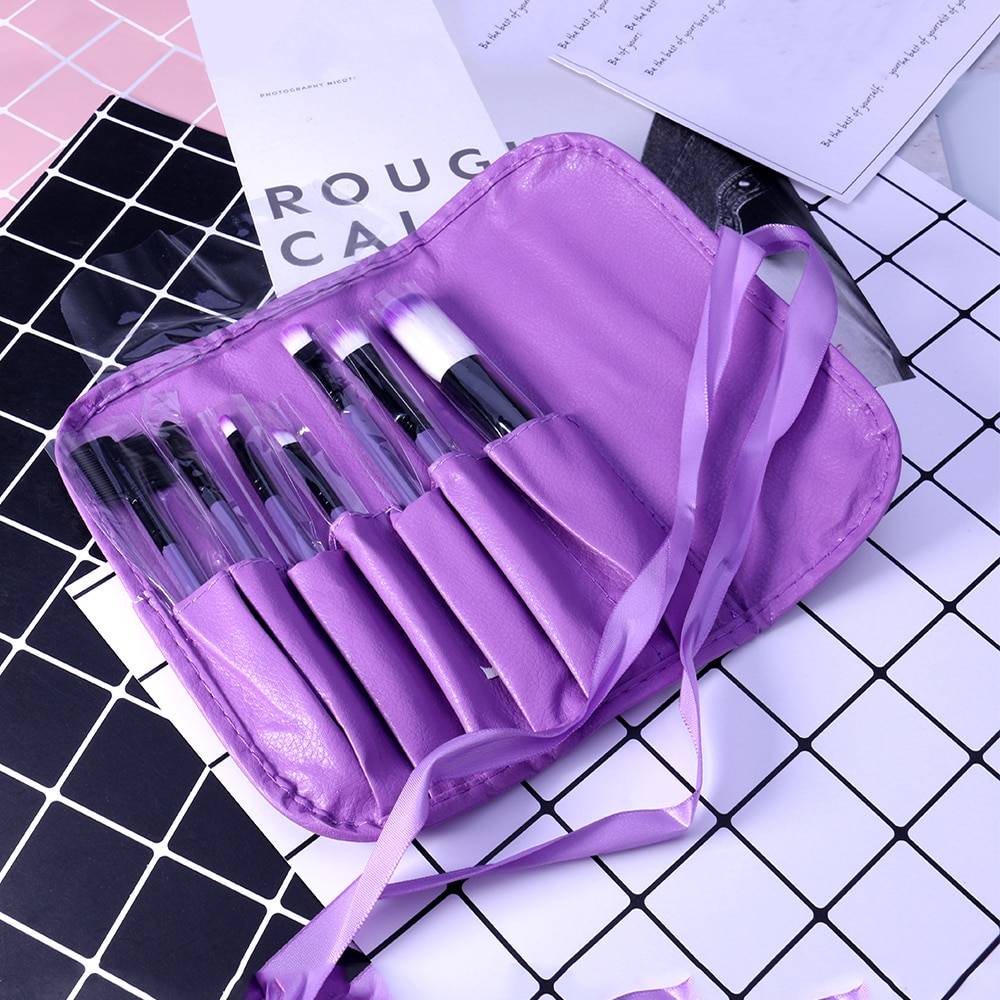 Soft Synthetic Hair Brushes 7 pcs/Set Beauty & Health Makeup Tools & Accessories cb5feb1b7314637725a2e7: Coffee|Purple|Red