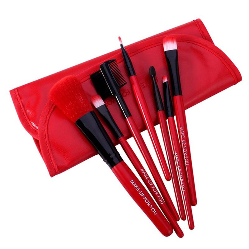 Soft Synthetic Hair Brushes 7 pcs/Set Beauty & Health Makeup Tools & Accessories cb5feb1b7314637725a2e7: Coffee|Purple|Red