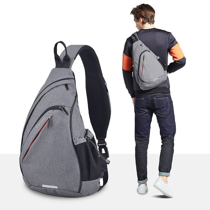 Men’s Water Drop One Shoulder USB Backpack Accessories Bags & Backpacks cb5feb1b7314637725a2e7: Black|Blue|Gray