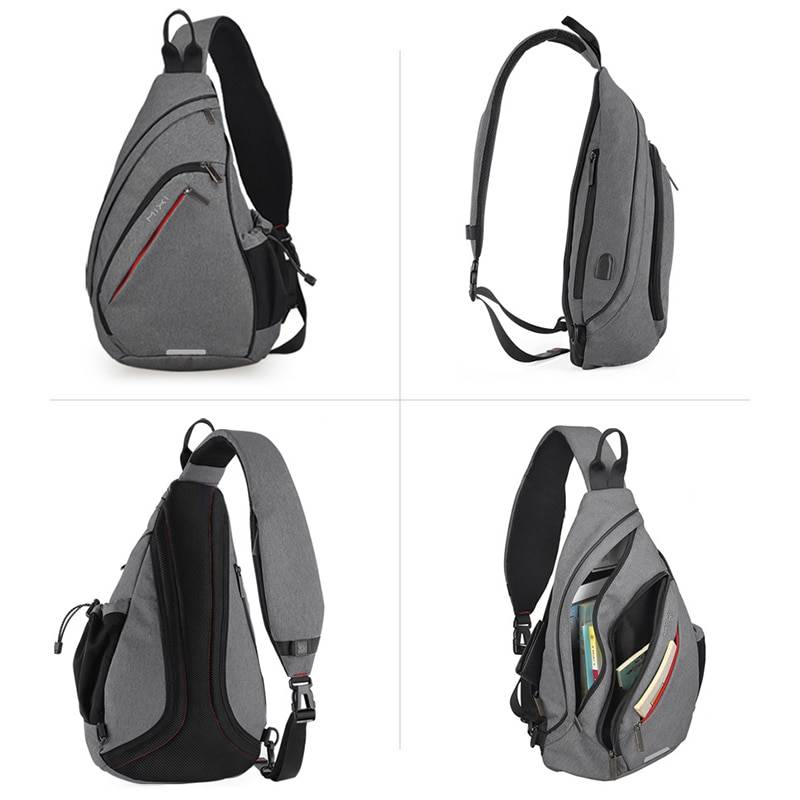 Men’s Water Drop One Shoulder USB Backpack Accessories Bags & Backpacks cb5feb1b7314637725a2e7: Black|Blue|Gray