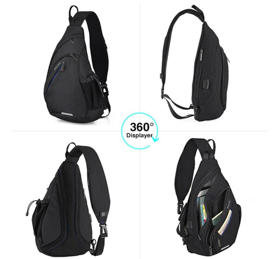 Men’s Water Drop One Shoulder USB Backpack Accessories Bags & Backpacks cb5feb1b7314637725a2e7: Black|Blue|Gray