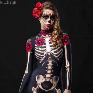 Adult Sexy Women Scary Ghost Costume Rose Skeleton Halloween Sexy Devil Jumpsuit Kids Baby Girl Carnival Party Day of The Dead Events Halloween cb5feb1b7314637725a2e7: aldult|child 