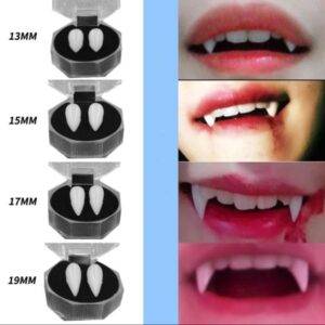 DIY Horror Decorations 4 sizes Vampire Teeth Fangs Dentures Props Halloween Costume Props Party Supplies For Adult Kids 2021 New Events Halloween cb5feb1b7314637725a2e7: 13mm ears teether|13mm No teether|13mm teether|15mm ears teether|15mm No teether|15mm teether|17mm ears teether|17mm No teether|17mm teether|19mm ears teether|19mm No teether|19mm teether 